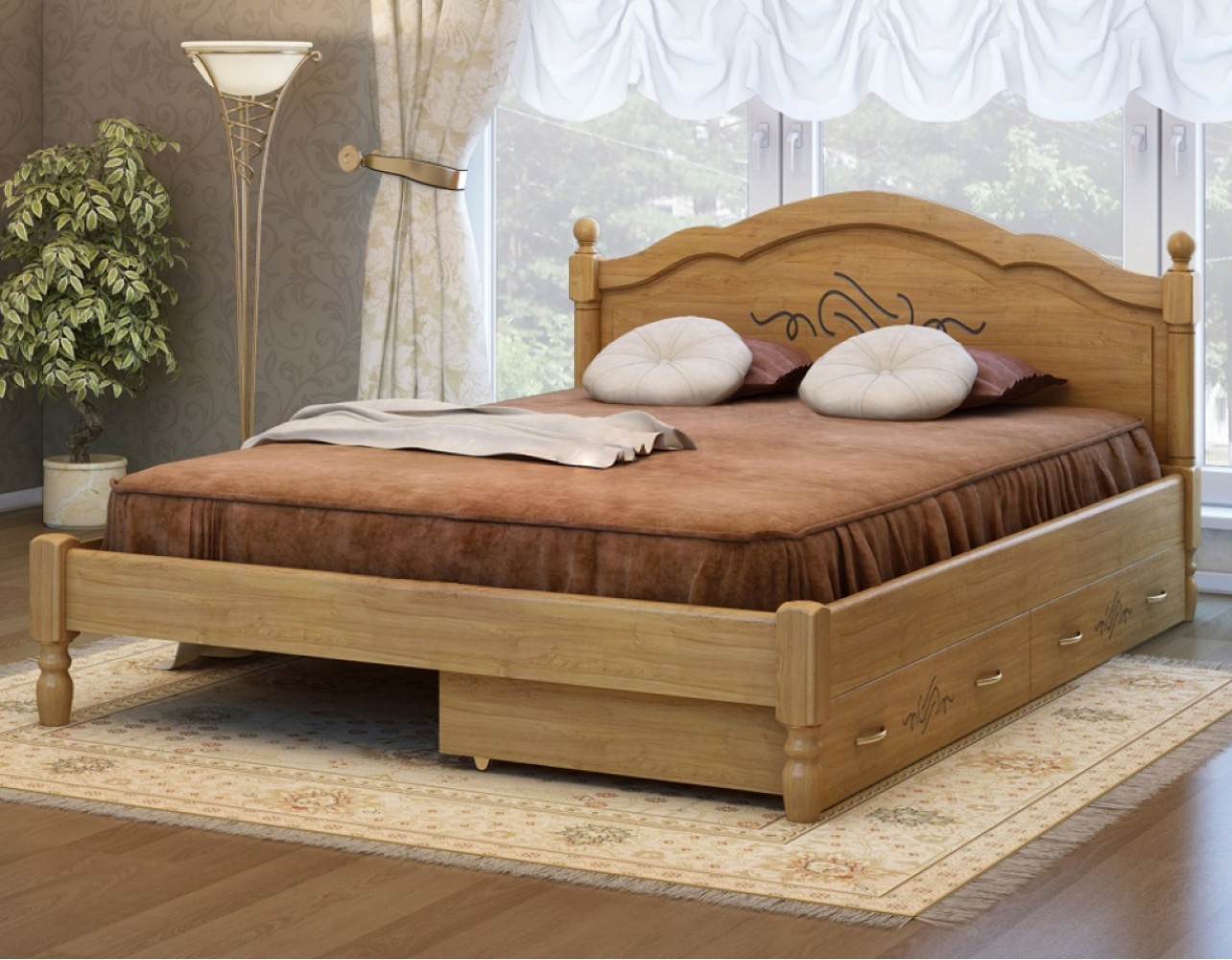 Кровать Жанна массив